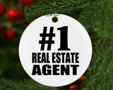 Number One #1 Real Estate Agent - Circle Ornament