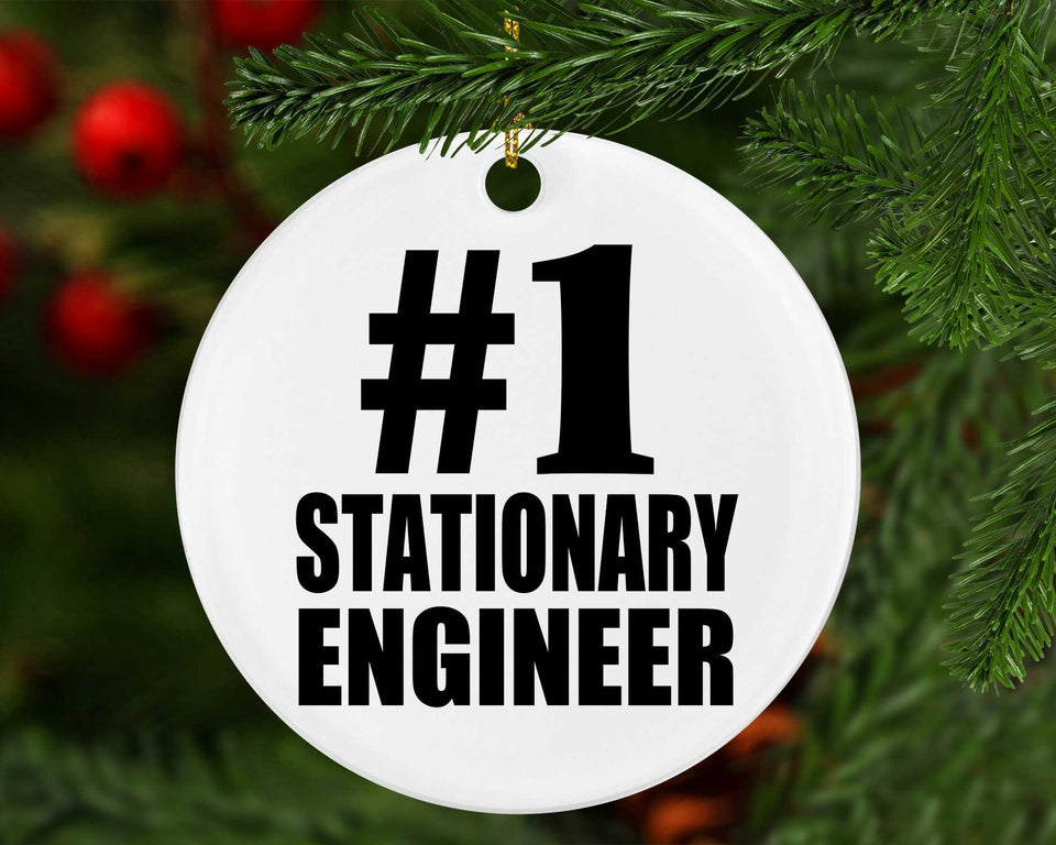 Number One #1 Stationary Engineer - Circle Ornament