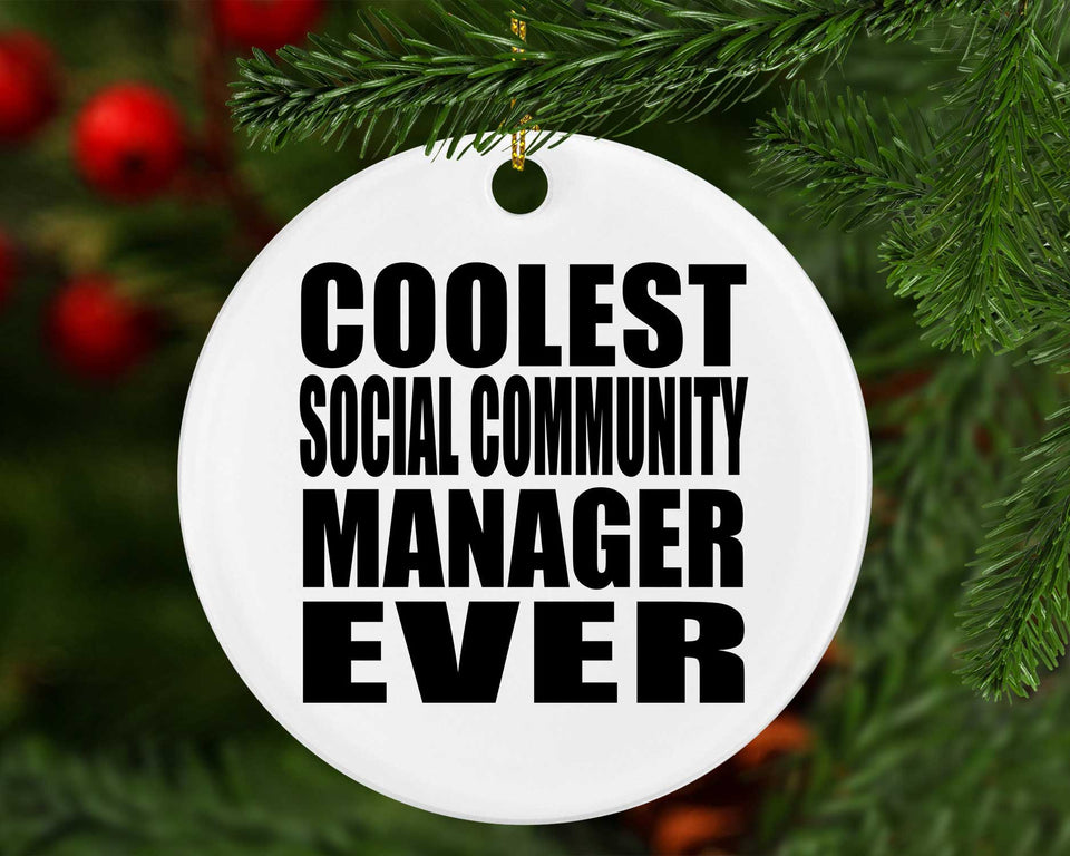 Coolest Social Community Manager Ever - Circle Ornament