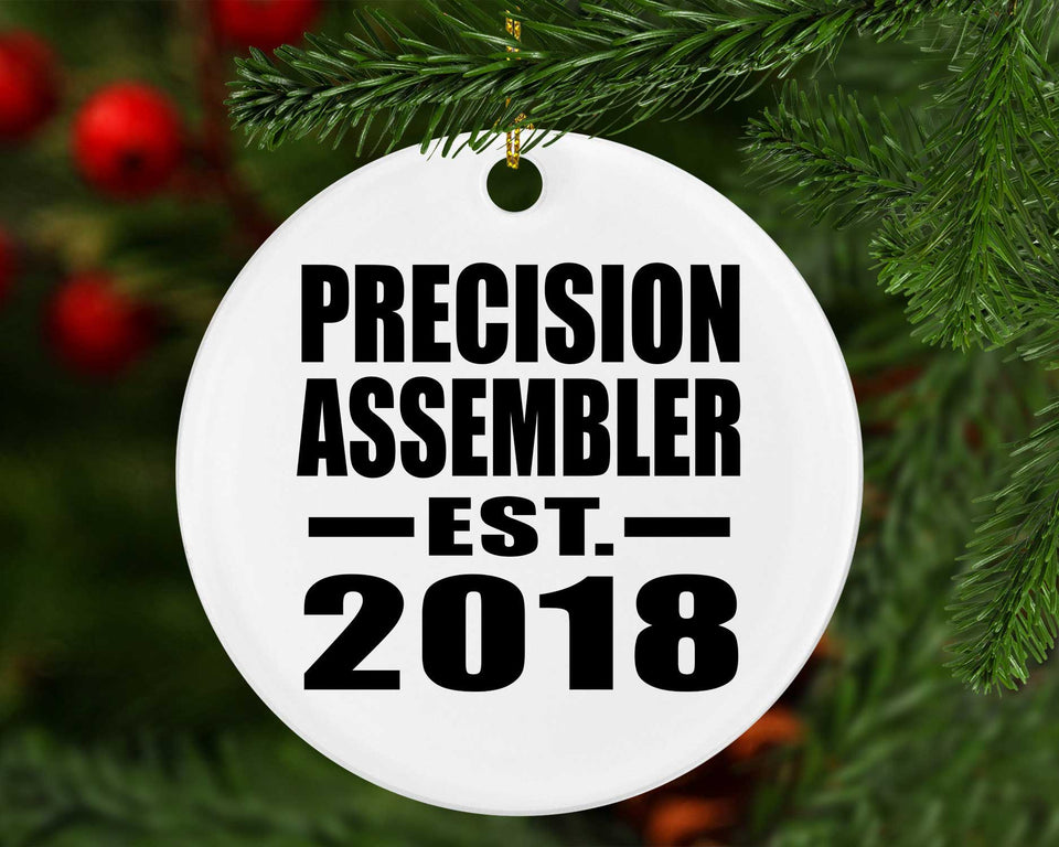 Precision Assembler Established EST. 2018 - Circle Ornament