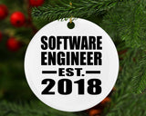 Software Engineer Established EST. 2018 - Circle Ornament