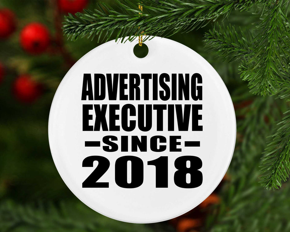 Advertising Executive Since 2018 - Circle Ornament