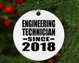 Engineering Technician Since 2018 - Circle Ornament