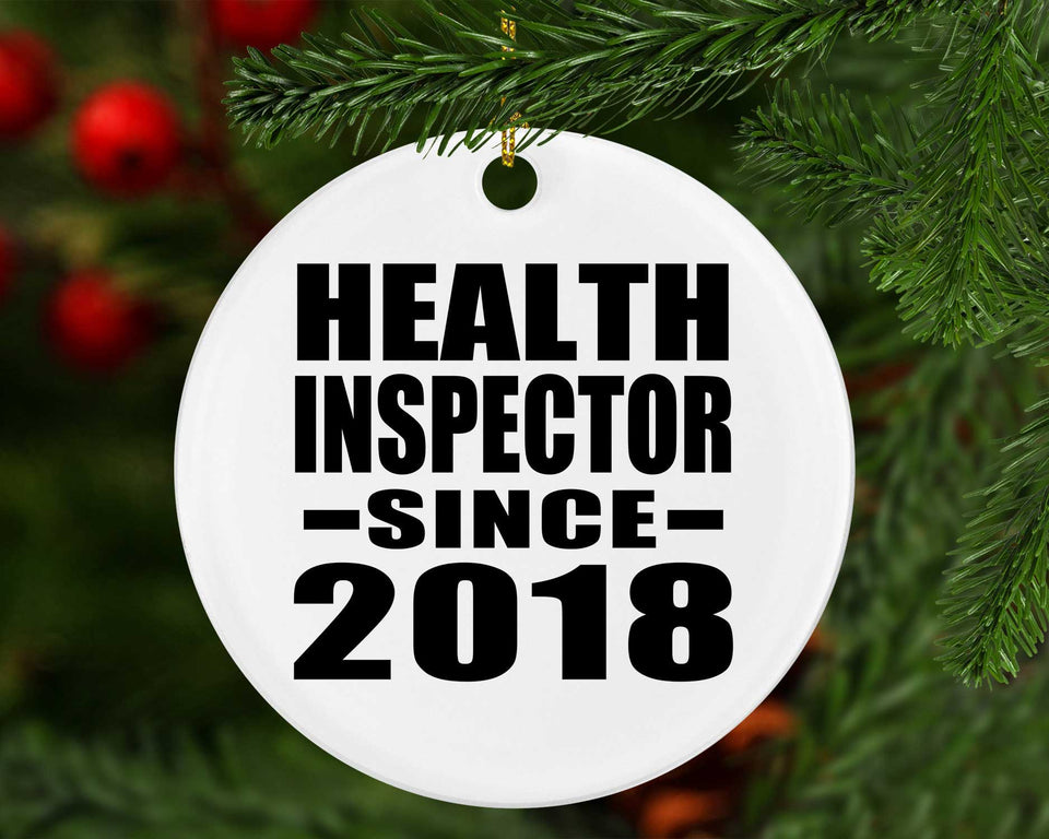 Health Inspector Since 2018 - Circle Ornament