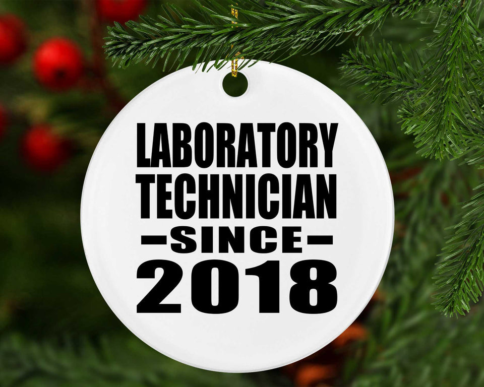 Laboratory Technician Since 2018 - Circle Ornament