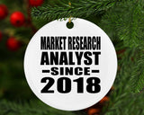 Market Research Analyst Since 2018 - Circle Ornament