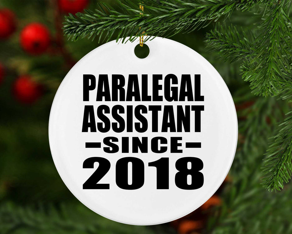 Paralegal Assistant Since 2018 - Circle Ornament