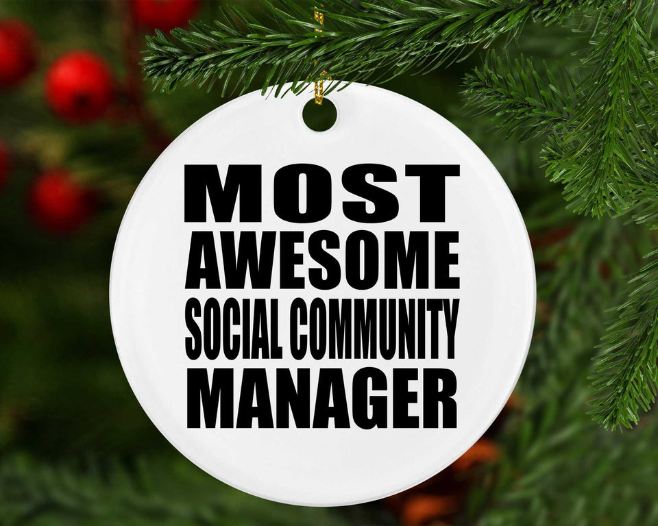 Most Awesome Social Community Manager - Circle Ornament