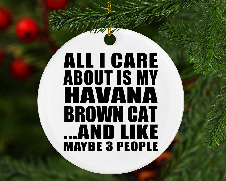 All I Care About Is My Havana Brown Cat - Circle Ornament