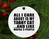 All I Care About Is My Tabby Cat - Circle Ornament