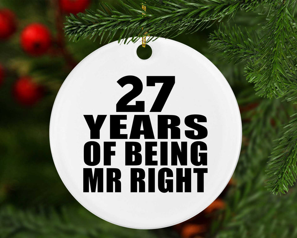 27th Anniversary 27 Years Of Being Mr Right - Circle Ornament