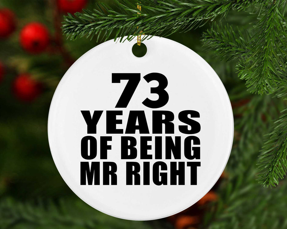 73rd Anniversary 73 Years Of Being Mr Right - Circle Ornament