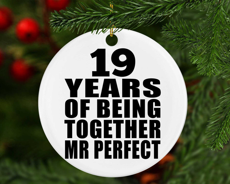 19th Anniversary 19 Years Of Being Mr Perfect - Circle Ornament