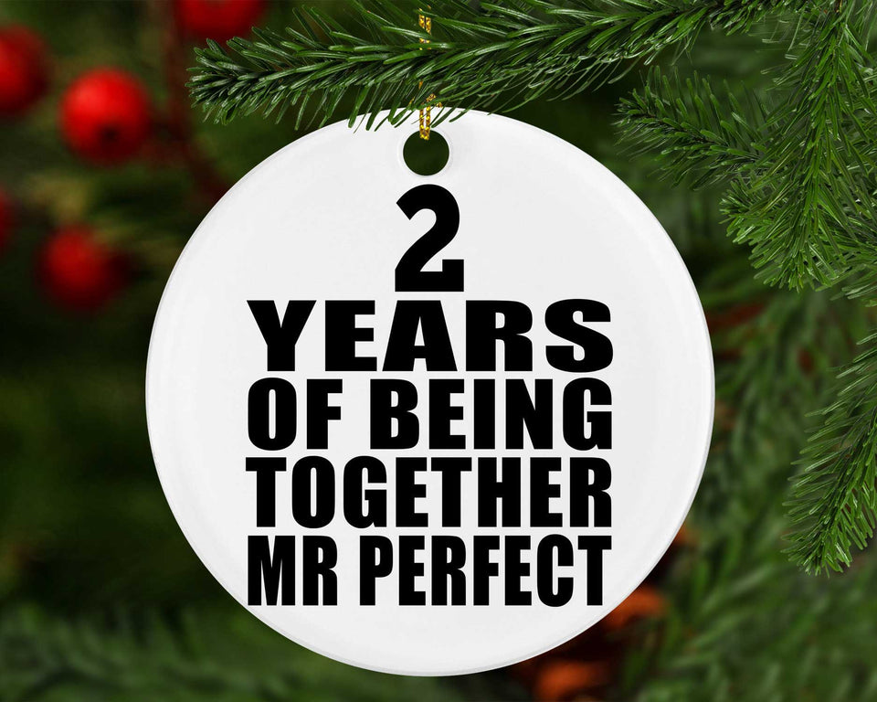 2nd Anniversary 2 Years Of Being Mr Perfect - Circle Ornament