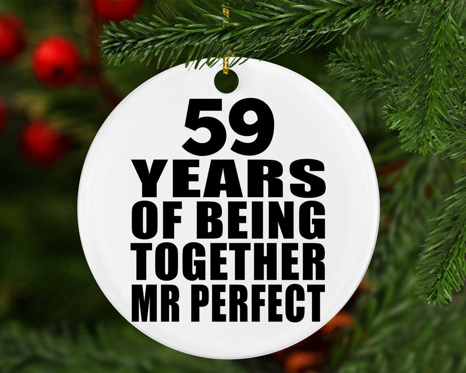 59th Anniversary 59 Years Of Being Mr Perfect - Circle Ornament