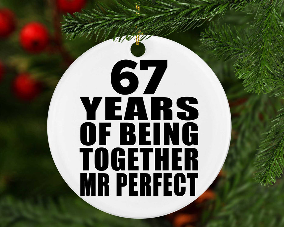 67th Anniversary 67 Years Of Being Mr Perfect - Circle Ornament