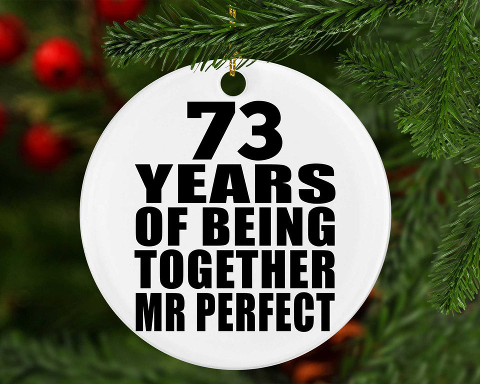 73rd Anniversary 73 Years Of Being Mr Perfect - Circle Ornament