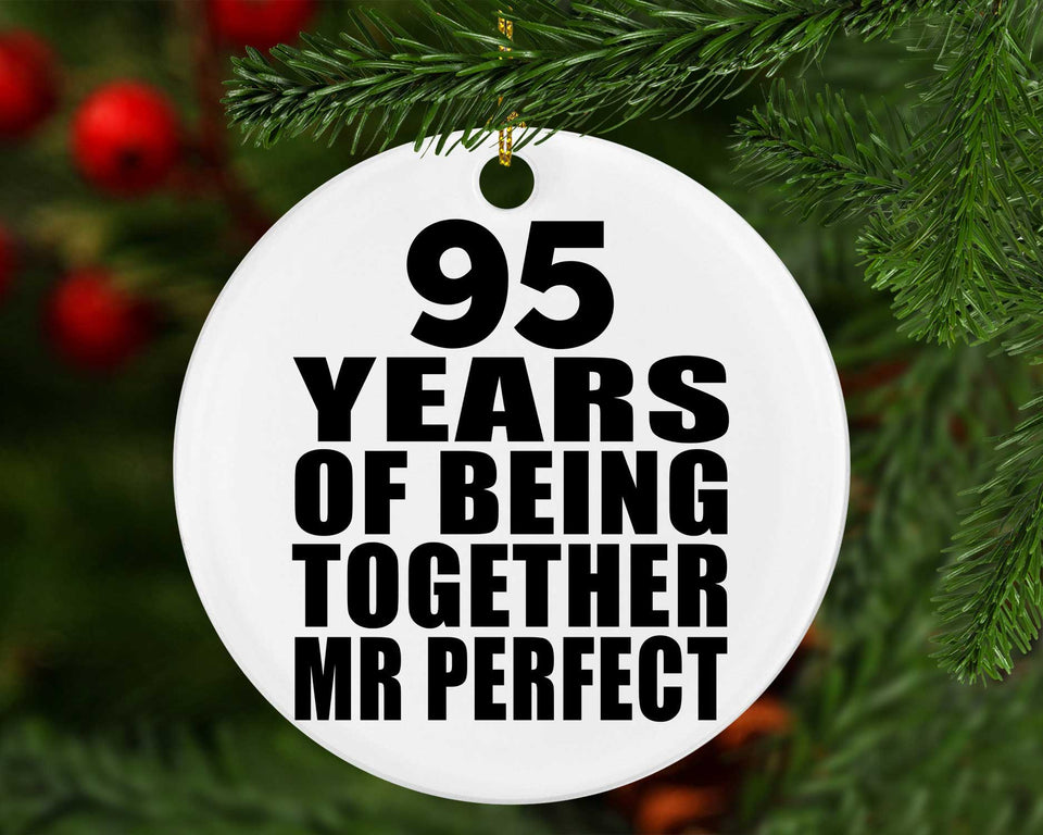 95th Anniversary 95 Years Of Being Mr Perfect - Circle Ornament