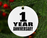 1st Anniversary 1 Year - Circle Ornament