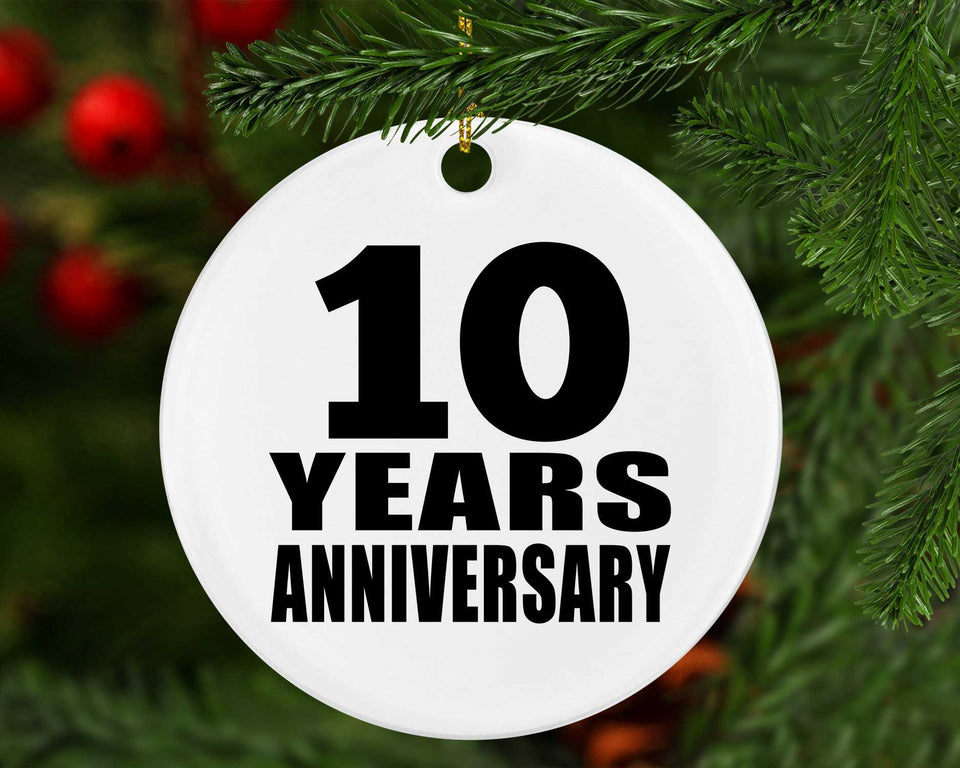 10th Anniversary 10 Years - Circle Ornament