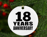 18th Anniversary 18 Years - Circle Ornament