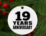 19th Anniversary 19 Years - Circle Ornament