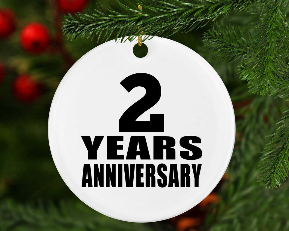 2nd Anniversary 2 Years - Circle Ornament