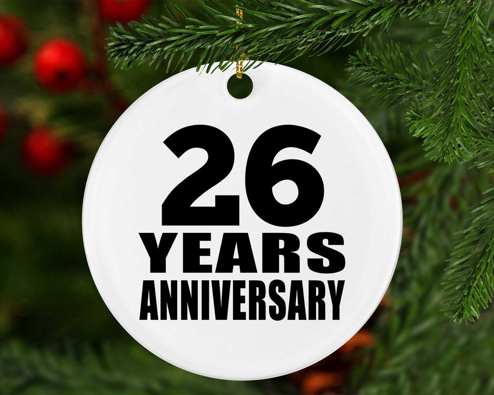 26th Anniversary 26 Years - Circle Ornament