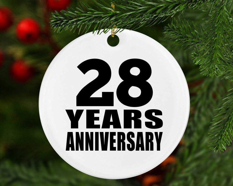 28th Anniversary 28 Years - Circle Ornament