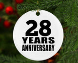 28th Anniversary 28 Years - Circle Ornament