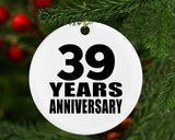 39th Anniversary 39 Years - Circle Ornament