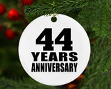 44th Anniversary 44 Years - Circle Ornament