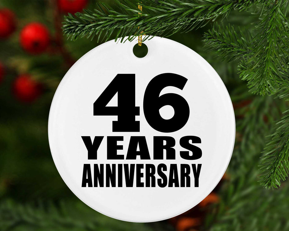 46th Anniversary 46 Years - Circle Ornament