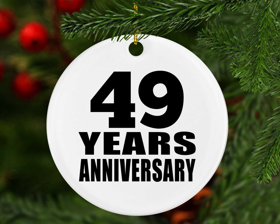 49th Anniversary 49 Years - Circle Ornament