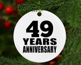 49th Anniversary 49 Years - Circle Ornament