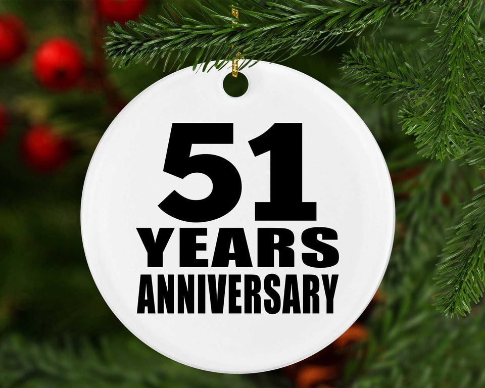 51st Anniversary 51 Years - Circle Ornament