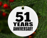 51st Anniversary 51 Years - Circle Ornament