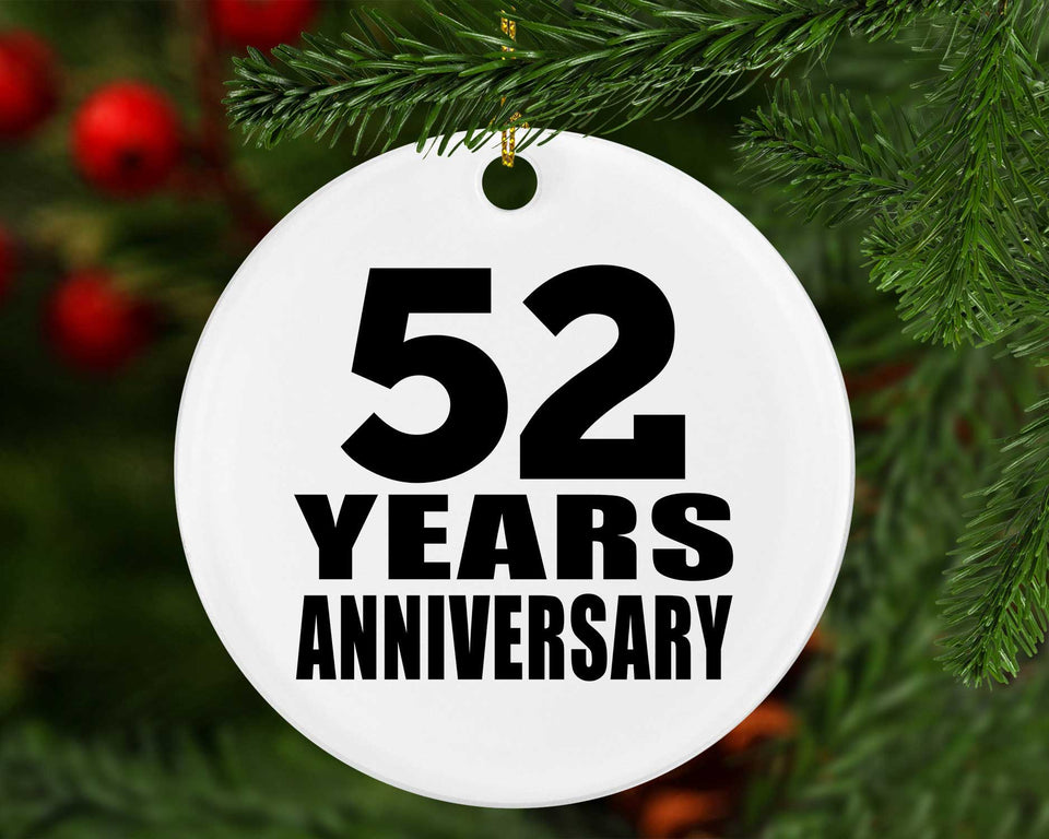 52nd Anniversary 52 Years - Circle Ornament
