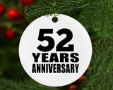 52nd Anniversary 52 Years - Circle Ornament