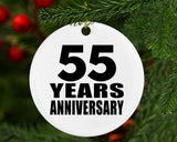 55th Anniversary 55 Years - Circle Ornament