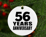 56th Anniversary 56 Years - Circle Ornament