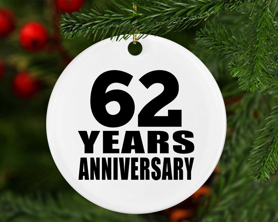 62nd Anniversary 62 Years - Circle Ornament