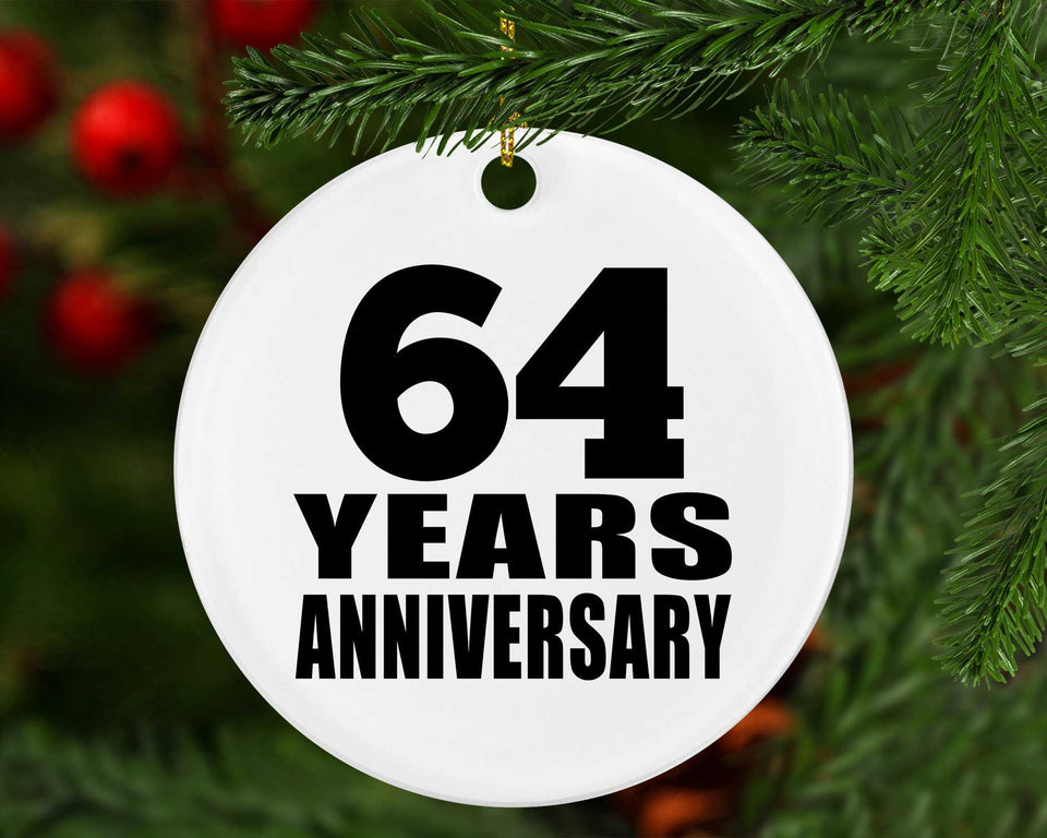 64th Anniversary 64 Years - Circle Ornament