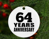 64th Anniversary 64 Years - Circle Ornament