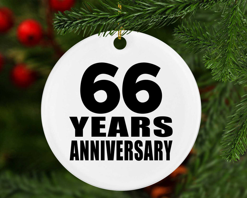 66th Anniversary 66 Years - Circle Ornament
