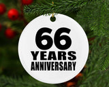 66th Anniversary 66 Years - Circle Ornament