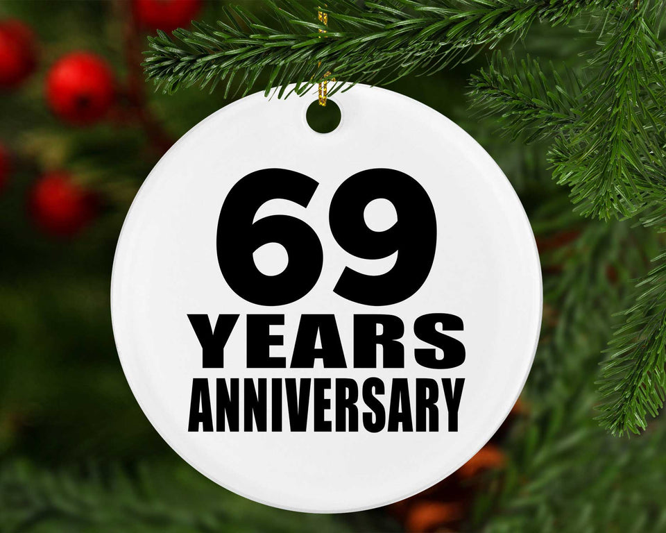 69th Anniversary 69 Years - Circle Ornament