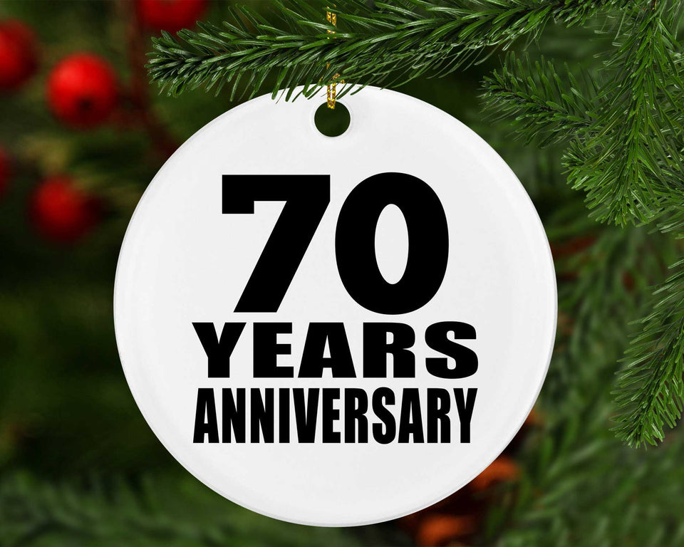 70th Anniversary 70 Years - Circle Ornament