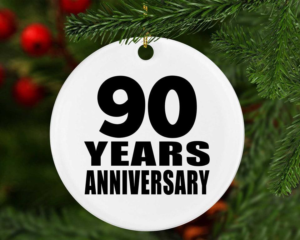 90th Anniversary 90 Years - Circle Ornament