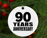 90th Anniversary 90 Years - Circle Ornament